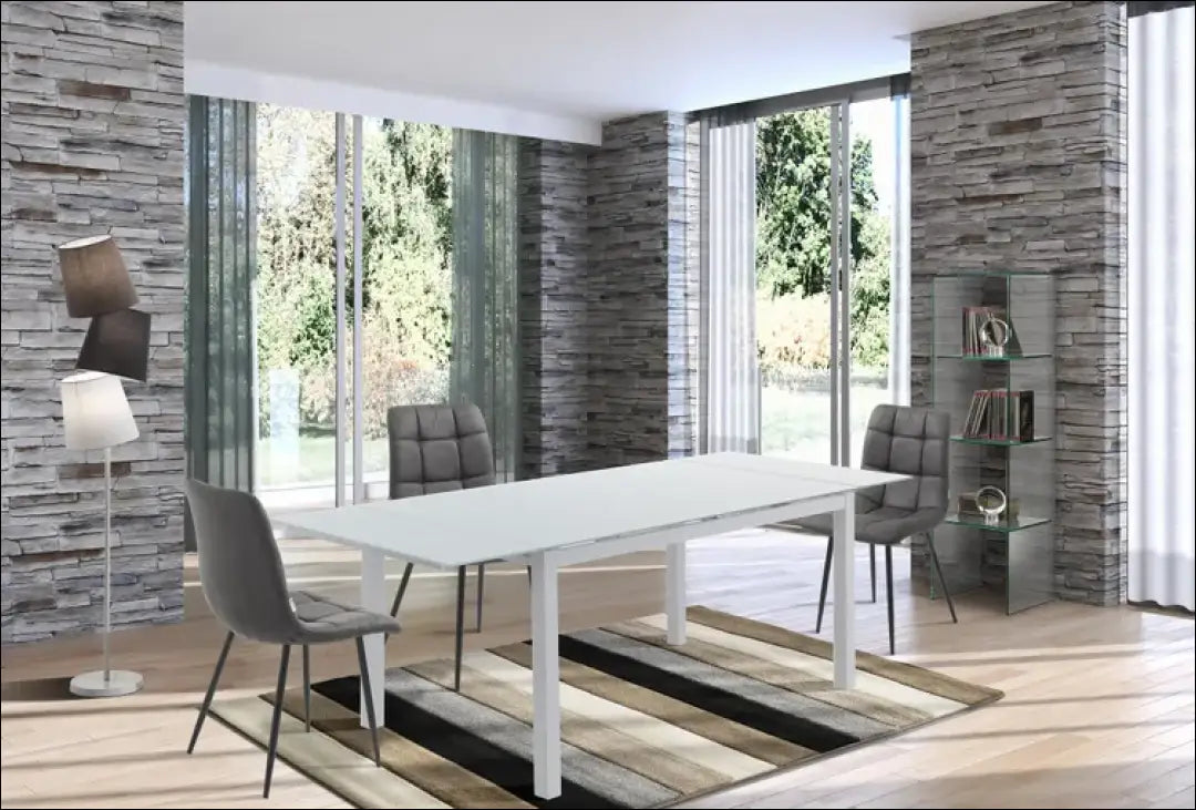 Prailginamas valgomojo stalas VI747 - €311 Save 60% __label:Pristatymas 1-2 d.d., color-balta, material-metalas,