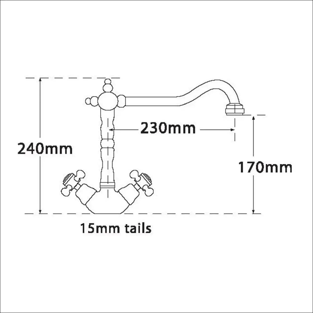 Prancūziško klasikinio stiliaus mono maišytuvas DA0065 - €93 Save 50% 50-100, __label:Pristatymas 1-2 d.d., virtuves,