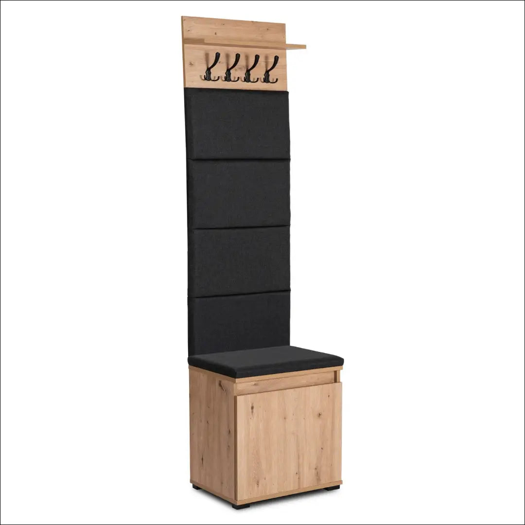 Prieškambario baldų komplektas iš medžio drožlių plokštės ąžuolo spalvos / grafito 50 cm TE1203 - €247 Save 15%
