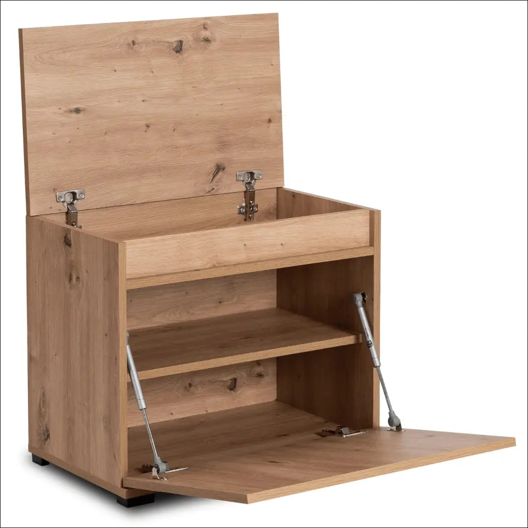 Prieškambario baldų komplektas iš medžio drožlių plokštės ąžuolo spalvos / grafito 60 cm TE1199 - €259 Save 15%