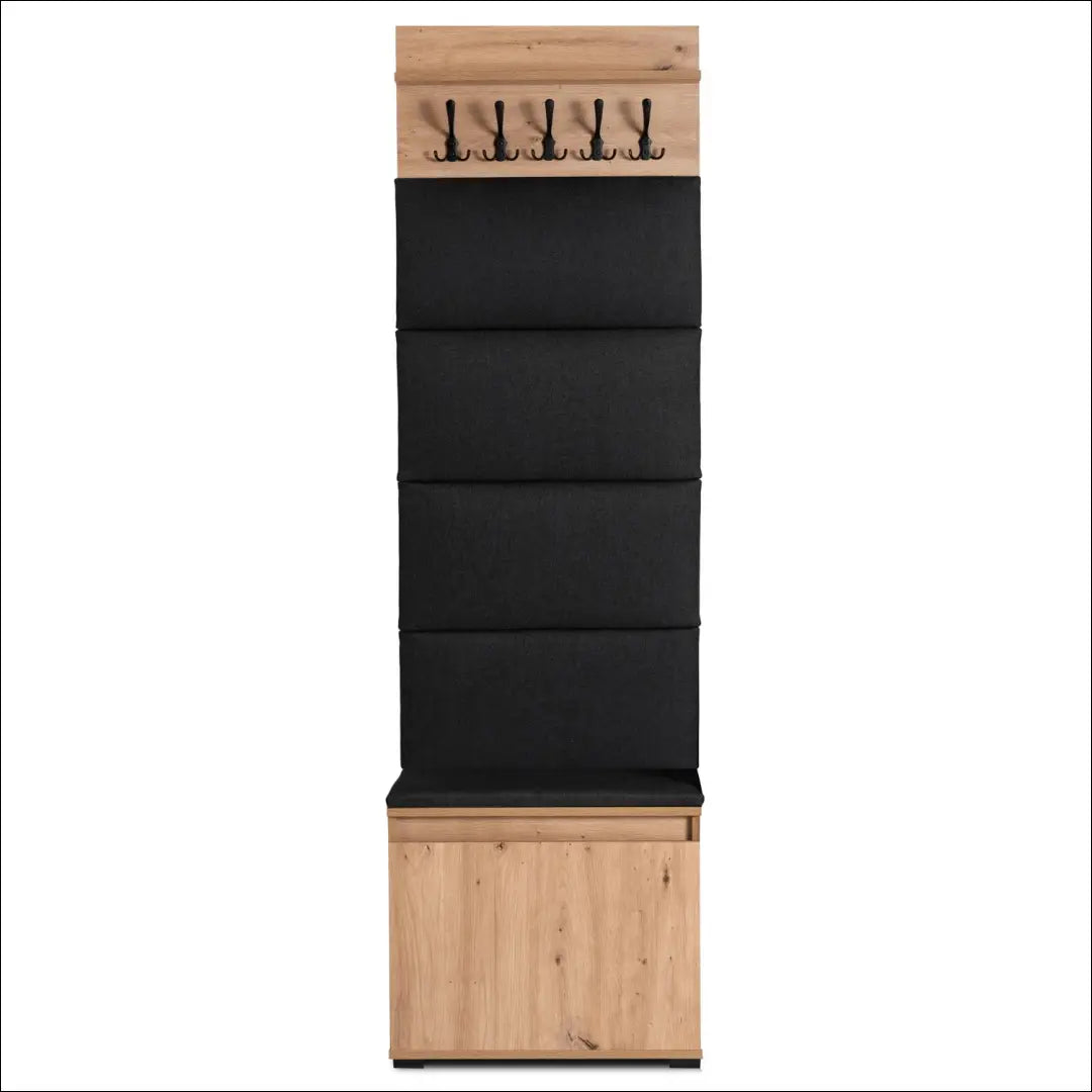 Prieškambario baldų komplektas iš medžio drožlių plokštės ąžuolo spalvos / grafito 60 cm TE1199 - €259 Save 15%