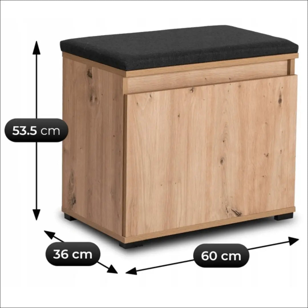 Prieškambario baldų komplektas iš medžio drožlių plokštės ąžuolo spalvos / grafito 90 cm TE1198 - €375 Save 15%