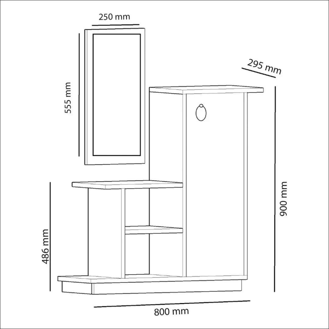 Prieškambario komplektas KI670 - €155 Save 50% 100-200, __label:Pristatymas 1-2 d.d., batu-lentyna, color-pilka,