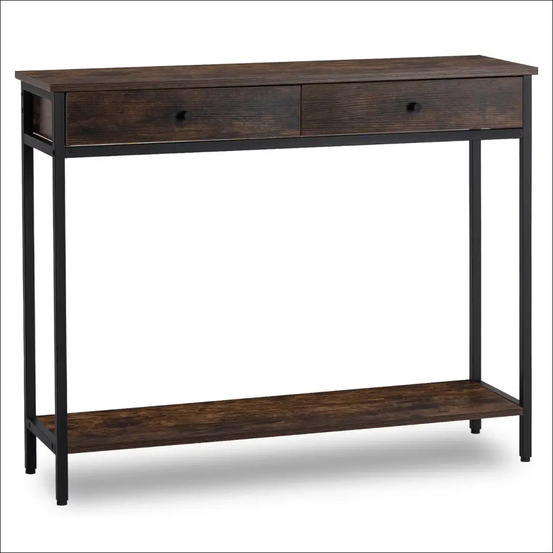 Prieškambario konsolė su stalčiais iš MDF juodos spalvos / ąžuolo 100 cm TE1101 - €68 Save 15% 50-100,