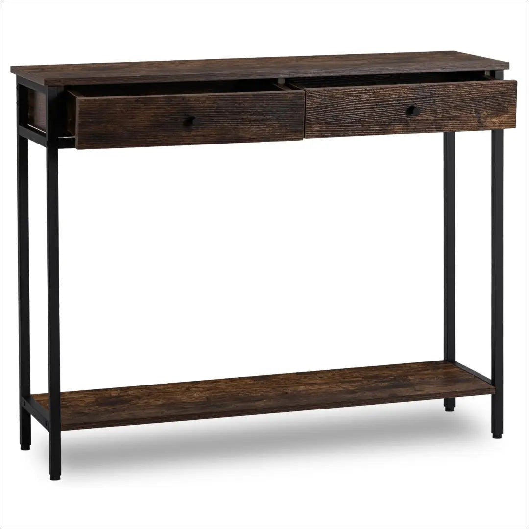 Prieškambario konsolė su stalčiais iš MDF juodos spalvos / ąžuolo 100 cm TE1101 - €68 Save 15% 50-100,