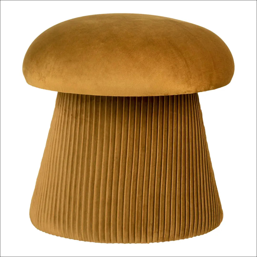 Pufas aksomas ochra ø41x39 cm RD290 - €73 Save 15% 50-100, __label:Pristatymas 5-14 d.d., nordic, Ocher, Poufs €50