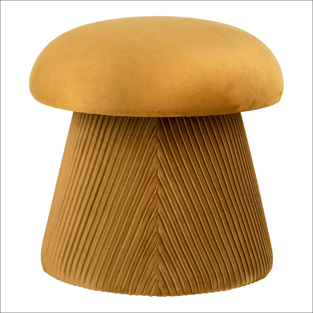 Pufas aksomas ochra ø41x39 cm RD290 - €73 Save 15% 50-100, __label:Pristatymas 5-14 d.d., nordic, Ocher, Poufs €50