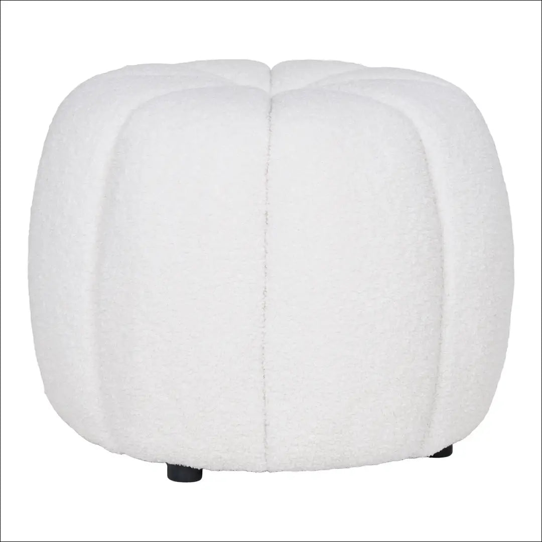 Pufas balkšvas ø48x38 cm RD276 - €97 Save 15% 50-100, __label:Pristatymas 5-14 d.d., Balkšva, nordic, Poufs €50 to €100