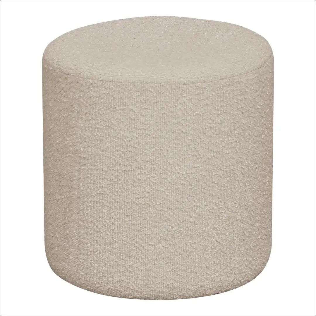 Pufas bouclé smėlio spalvos ø34x36 cm RD274 - €41 Save 15% 25-50, __label:Pristatymas 5-14 d.d., Bežinė, nordic, Poufs