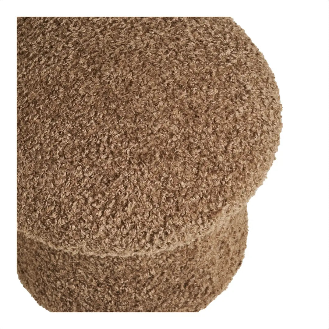 Pufas dirbtinio kailio rudas ø45x45 cm RD294 - €82 Save 15% 50-100, __label:Pristatymas 5-14 d.d., nordic, Poufs, Ruda