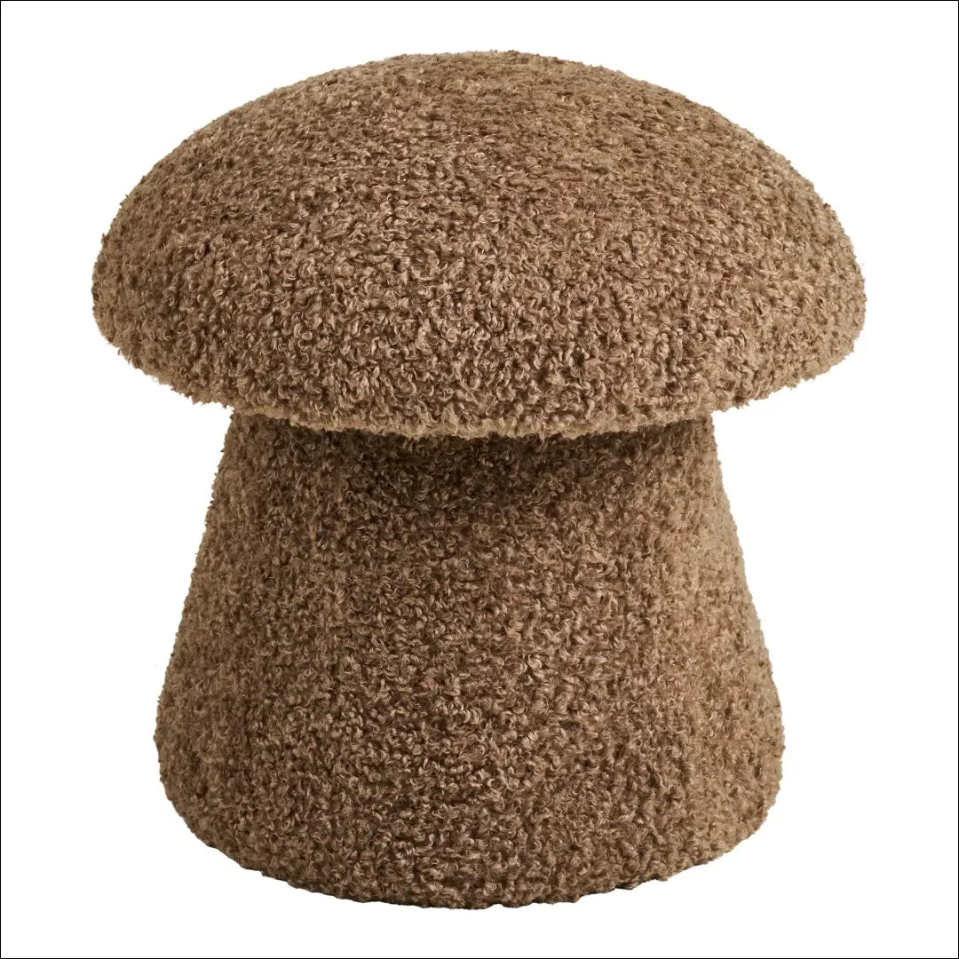 Pufas dirbtinio kailio rudas ø45x45 cm RD294 - €82 Save 15% 50-100, __label:Pristatymas 5-14 d.d., nordic, Poufs, Ruda