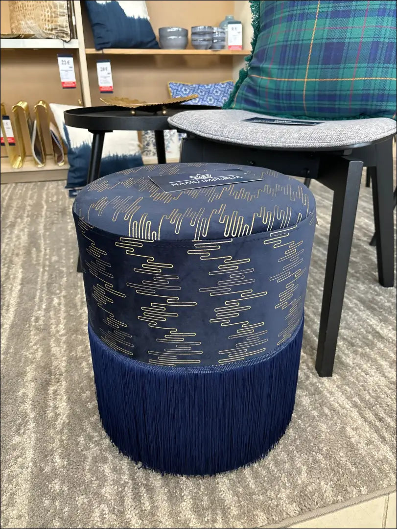 Pufas MI113 - €42 Save 70% 25-50, __label:Pristatymas 1-2 d.d., color-auksine, color-melyna, material-aksomas €25