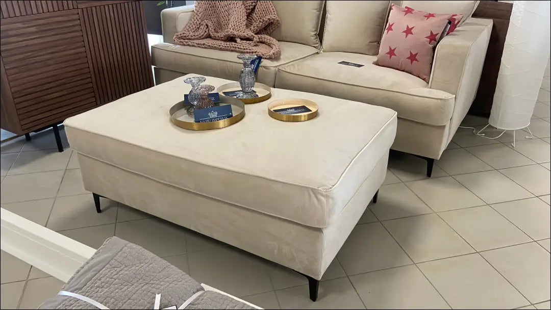 Pufas MI284 - €165 Save 50% 100-200, __label:Pristatymas 1-2 d.d., color-kremas, material-aksomas, material-poliesteris