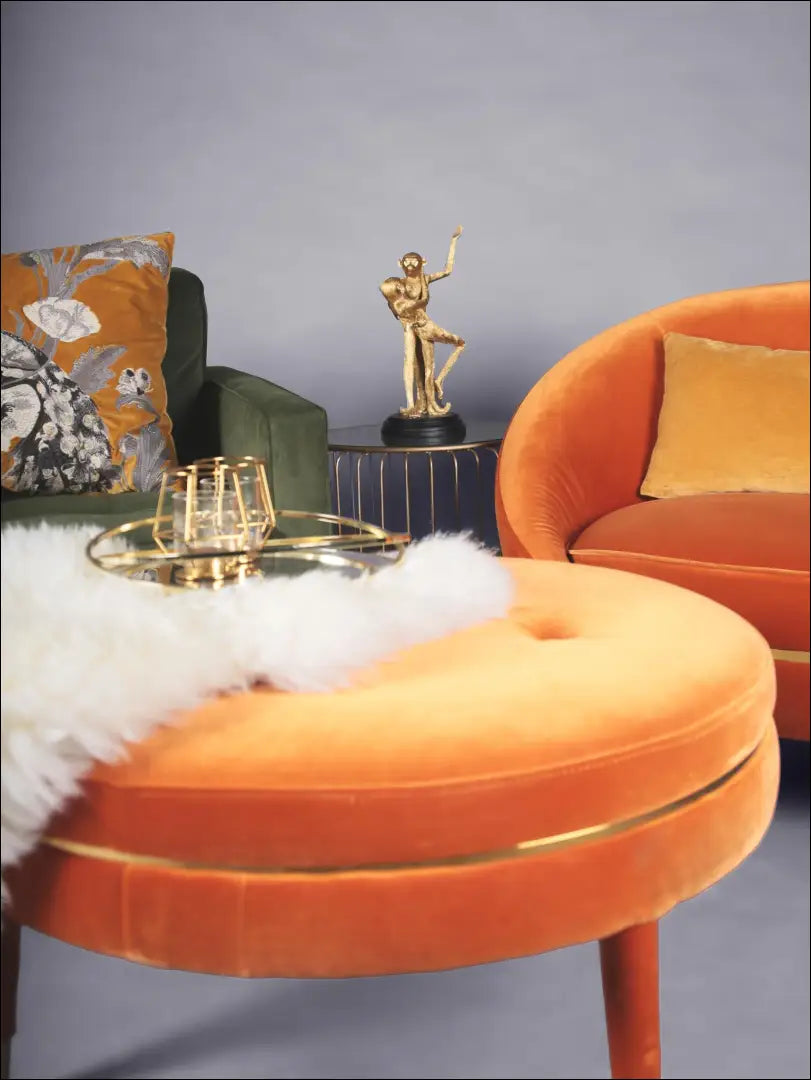 Pufas MI663 - €267 Save 60% __label:Pristatymas 1-2 d.d., color-auksine, color-oranzine, material-aksomas,