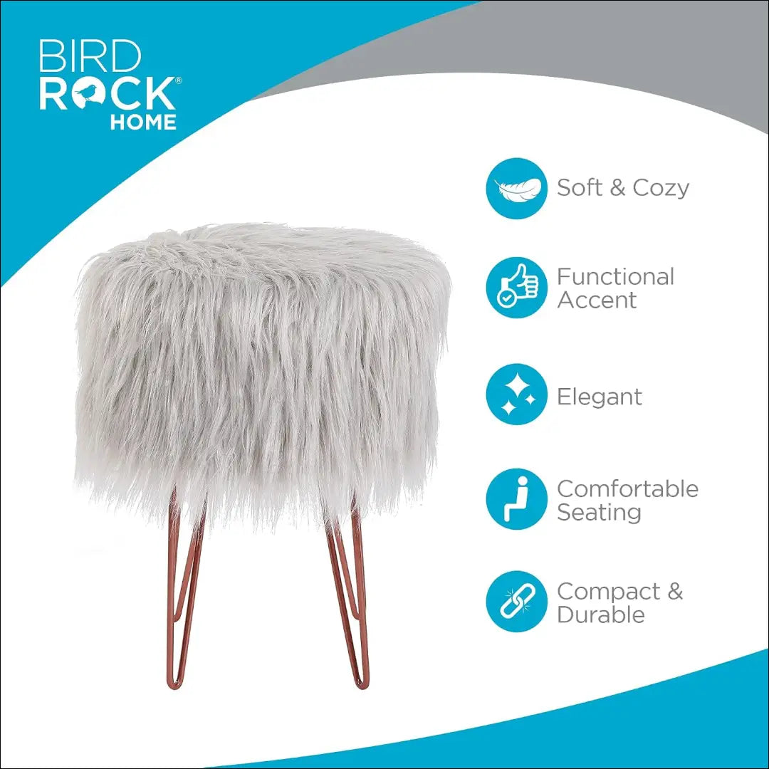 Pufas MI962 - €28 Save 50% 25-50, __label:Pristatymas 1-2 d.d., color-pilka, material-dirbtinis-kailis, minksti €25