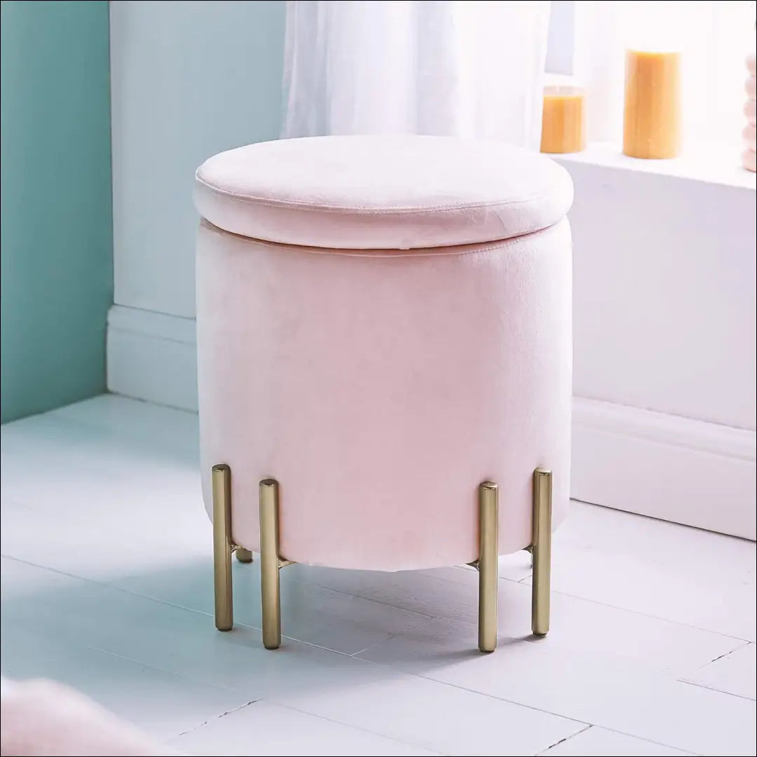 Pufas su daiktadėže MI784 - €67 Save 55% 50-100, __label:Pristatymas 1-2 d.d., color-auksine, color-rozine,