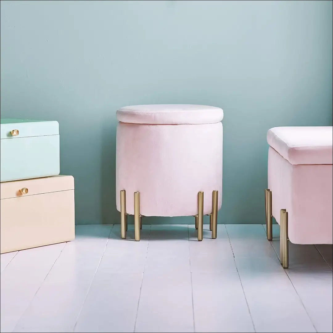 Pufas su daiktadėže MI784 - €70 Save 50% 50-100, __label:Pristatymas 1-2 d.d., color-auksine, color-rozine,