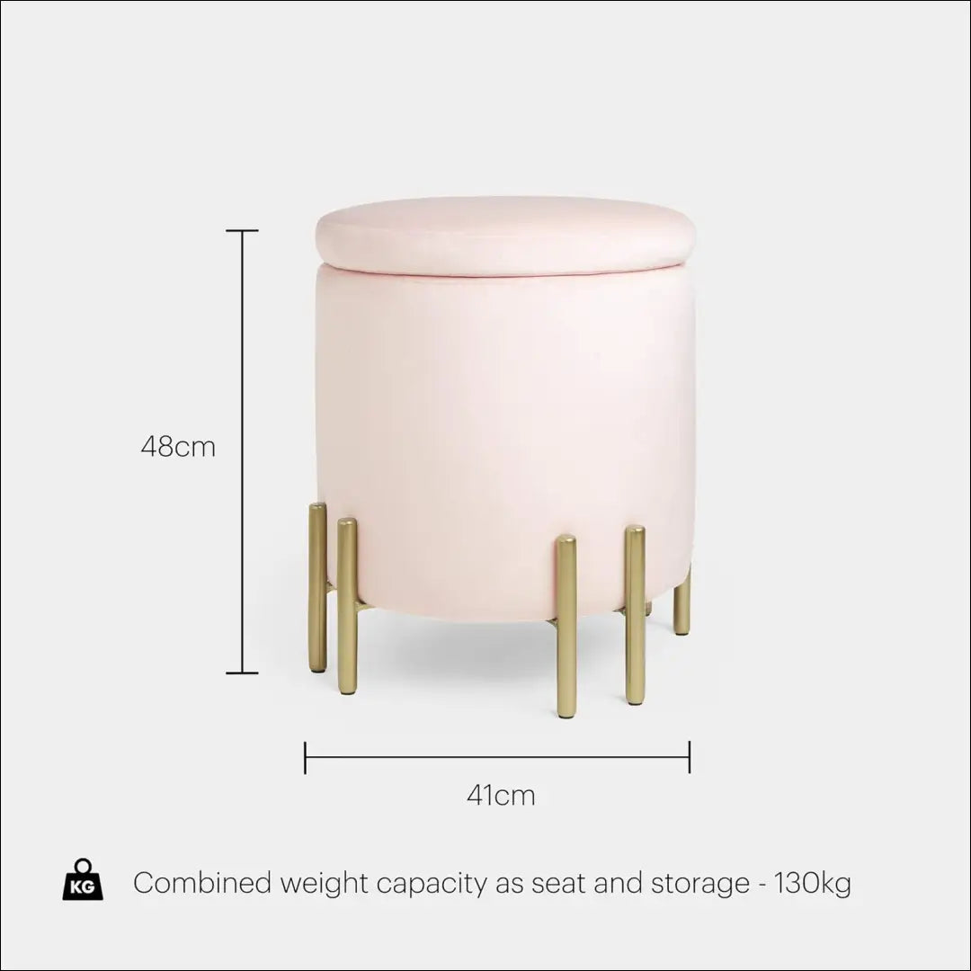 Pufas su daiktadėže MI784 - €70 Save 50% 50-100, __label:Pristatymas 1-2 d.d., color-auksine, color-rozine,