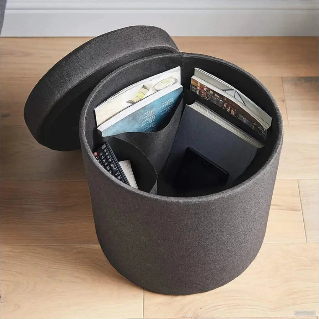 Pufas su daiktadėže MI844 - €45 Save 50% 25-50, __label:Pristatymas 1-2 d.d., color-pilka, material-poliesteris,