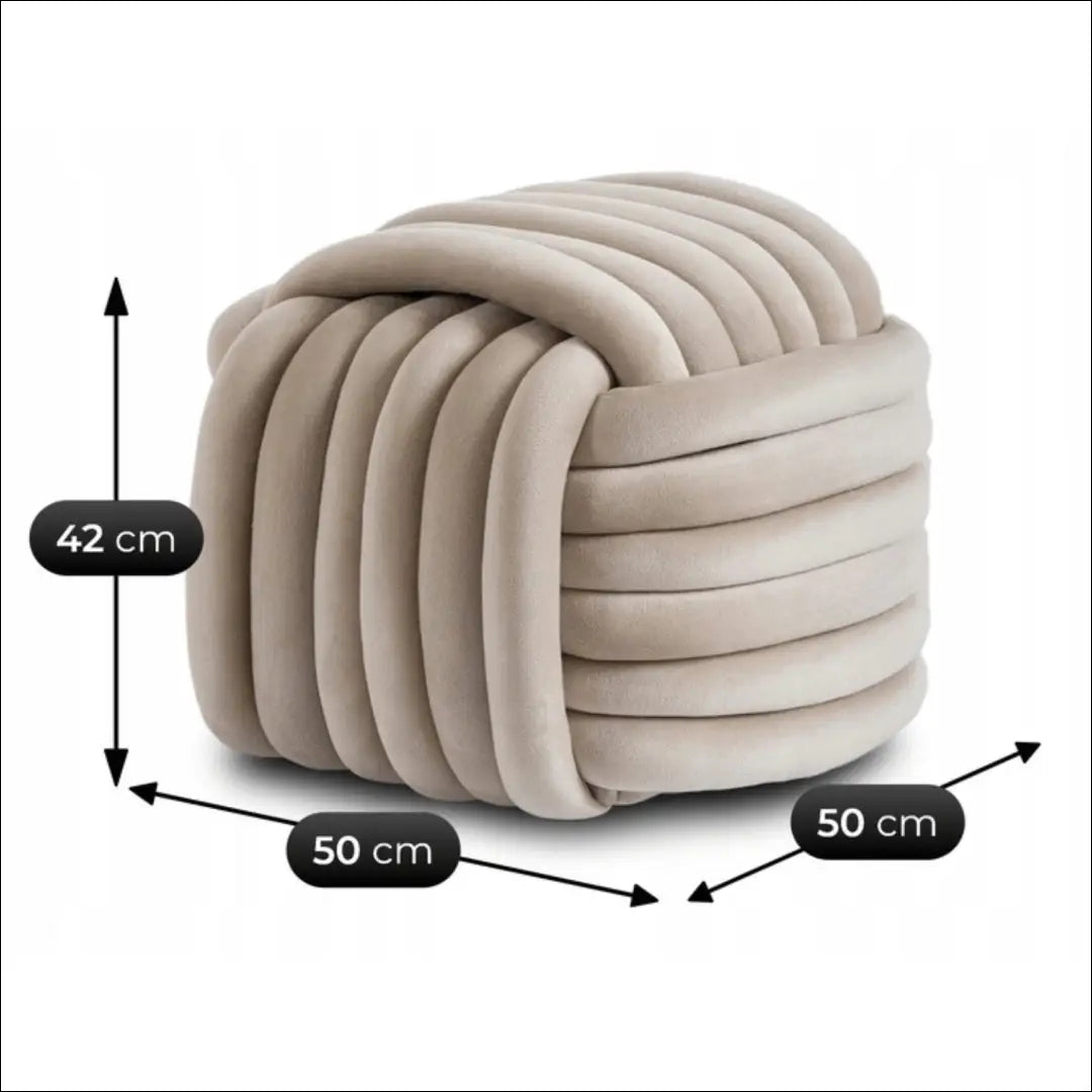 Pufas su veliūro audiniu kreminės spalvos TE705 - €56 Save 15% 50-100, __label:Pristatymas 5-14 d.d., elite,