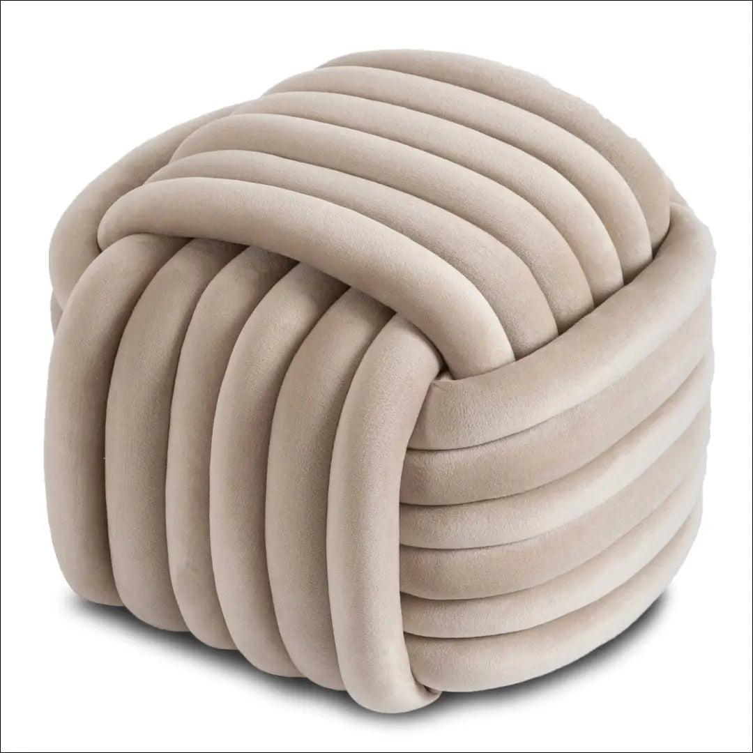 Pufas su veliūro audiniu kreminės spalvos TE705 - €56 Save 15% 50-100, __label:Pristatymas 5-14 d.d., elite,