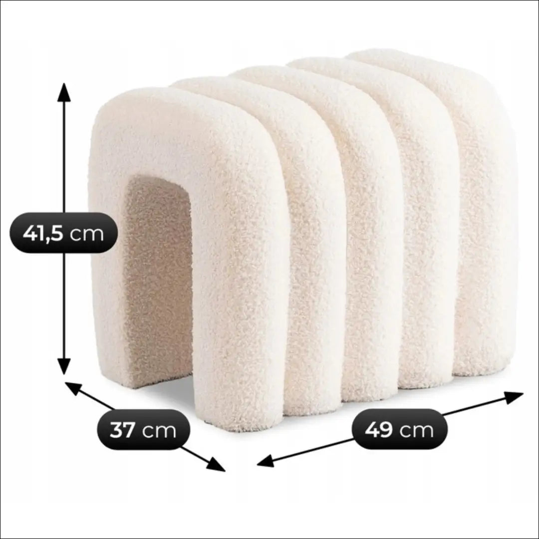 Pufas su veliūro audiniu kreminės spalvos TE710 - €55 Save 15% 50-100, __label:Pristatymas 5-14 d.d., elite,