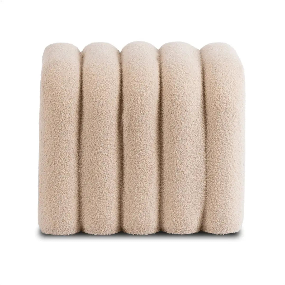 Pufas su veliūro audiniu smėlio spalvos / kreminės TE739 - €55 Save 15% 50-100, __label:Pristatymas 5-14 d.d., elite,