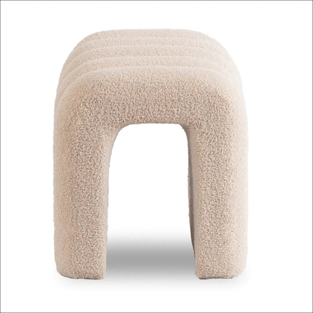 Pufas su veliūro audiniu smėlio spalvos / kreminės TE739 - €55 Save 15% 50-100, __label:Pristatymas 5-14 d.d., elite,