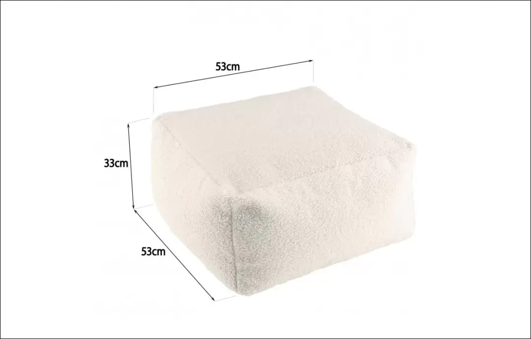 Pufas ’Teddy’ MI533 - €81 Save 65% 50-100, __label:Pristatymas 1-2 d.d., color-balta, material-dirbtinis-kailis,