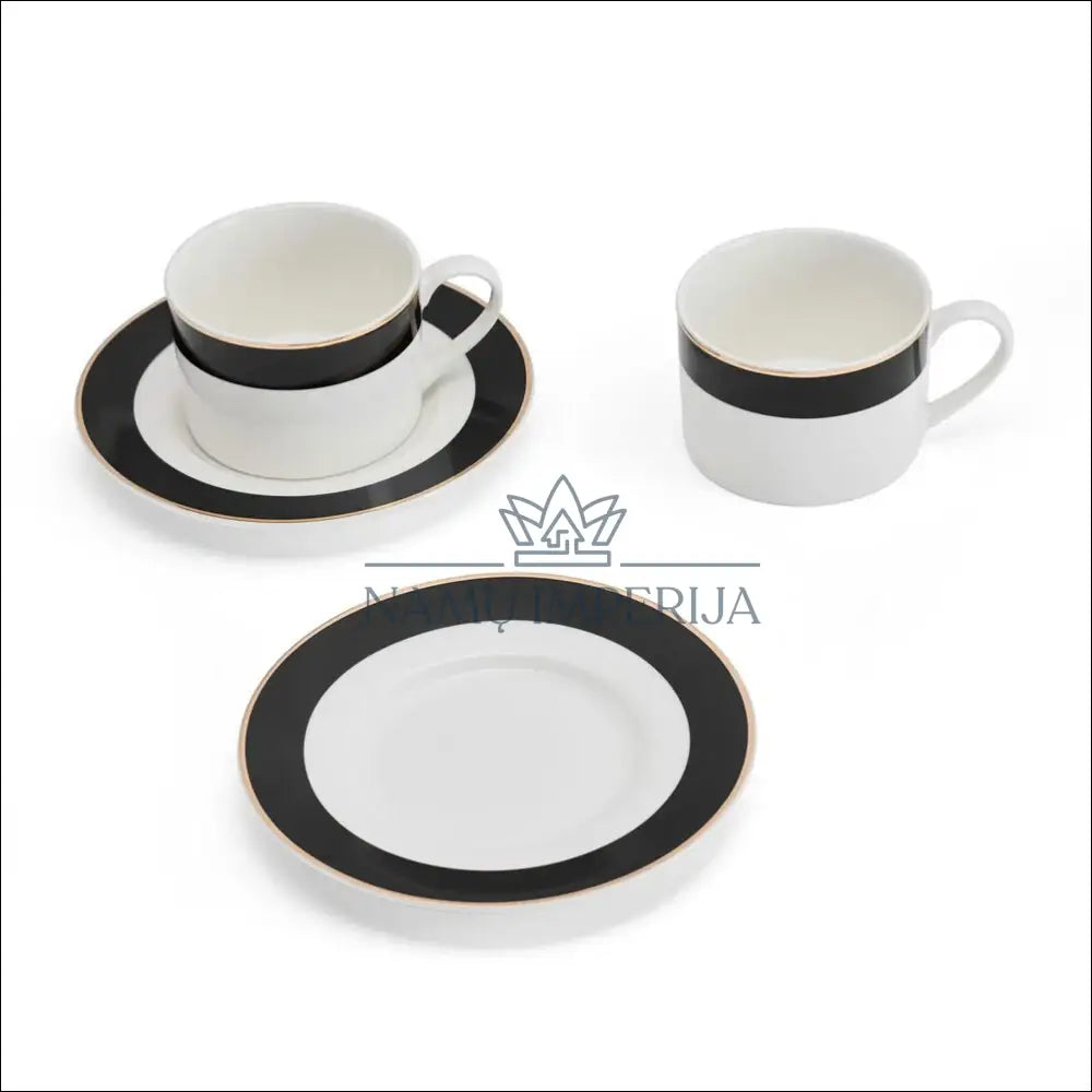 Puodelio su lėkštute komplektas (2vnt) DI9236 - €15 Save 50% __label:Pristatymas 1-2 d.d., color-auksine, color-balta,