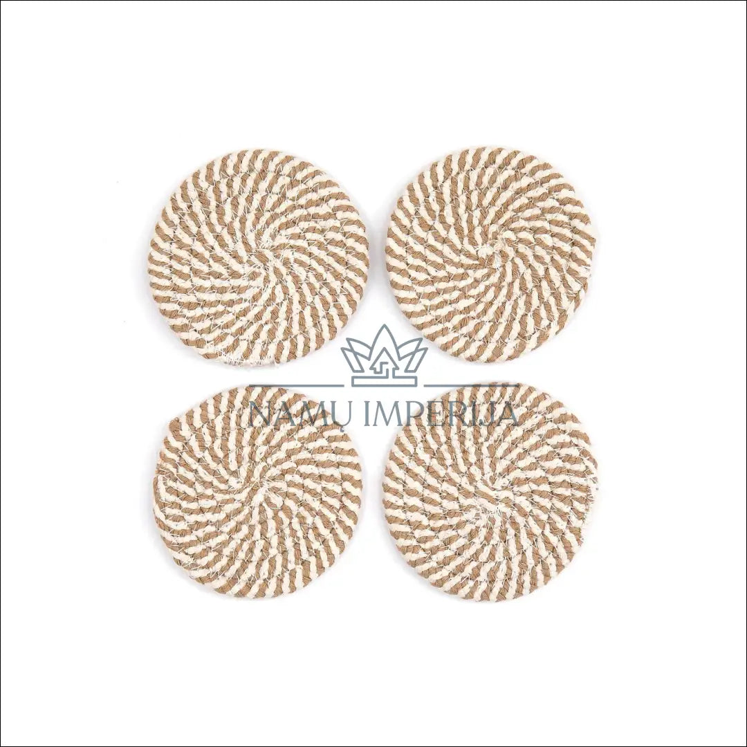Puodelių padėkliukų komplektas (4vnt) DI8482 - €6 Save 50% __label:Pristatymas 1-2 d.d., color-smelio, indai,