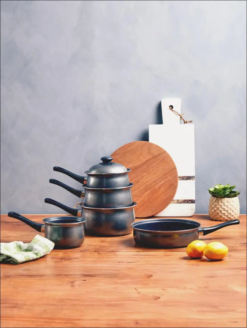 Puodų komplektas (5 dalys) DI10769 - €35 Save 50% 25-50, __label:Pristatymas 1-2 d.d., color-pilka, interjeras, kita