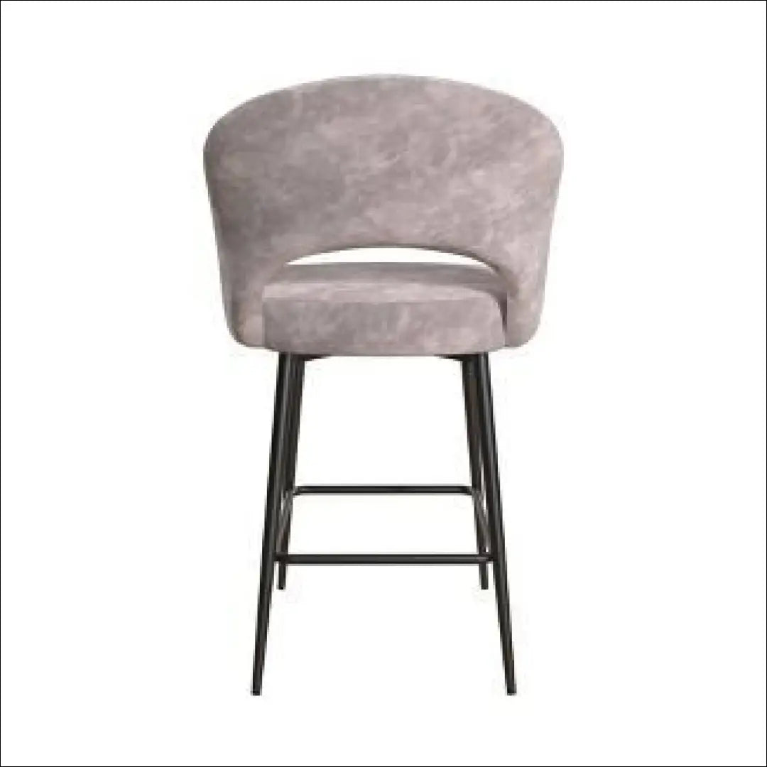 Pusbario kėdė VI1095 - €65 Save 50% 50-100, __label:Pristatymas 1-2 d.d., baro-kedes, color-pilka, material-aksomas €50