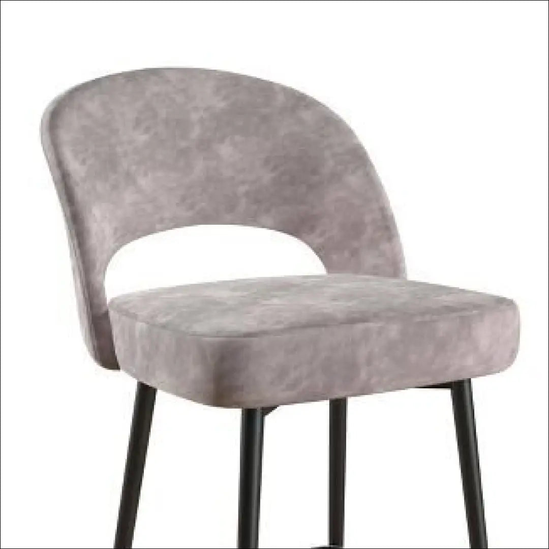 Pusbario kėdė VI1095 - €65 Save 50% 50-100, __label:Pristatymas 1-2 d.d., baro-kedes, color-pilka, material-aksomas €50