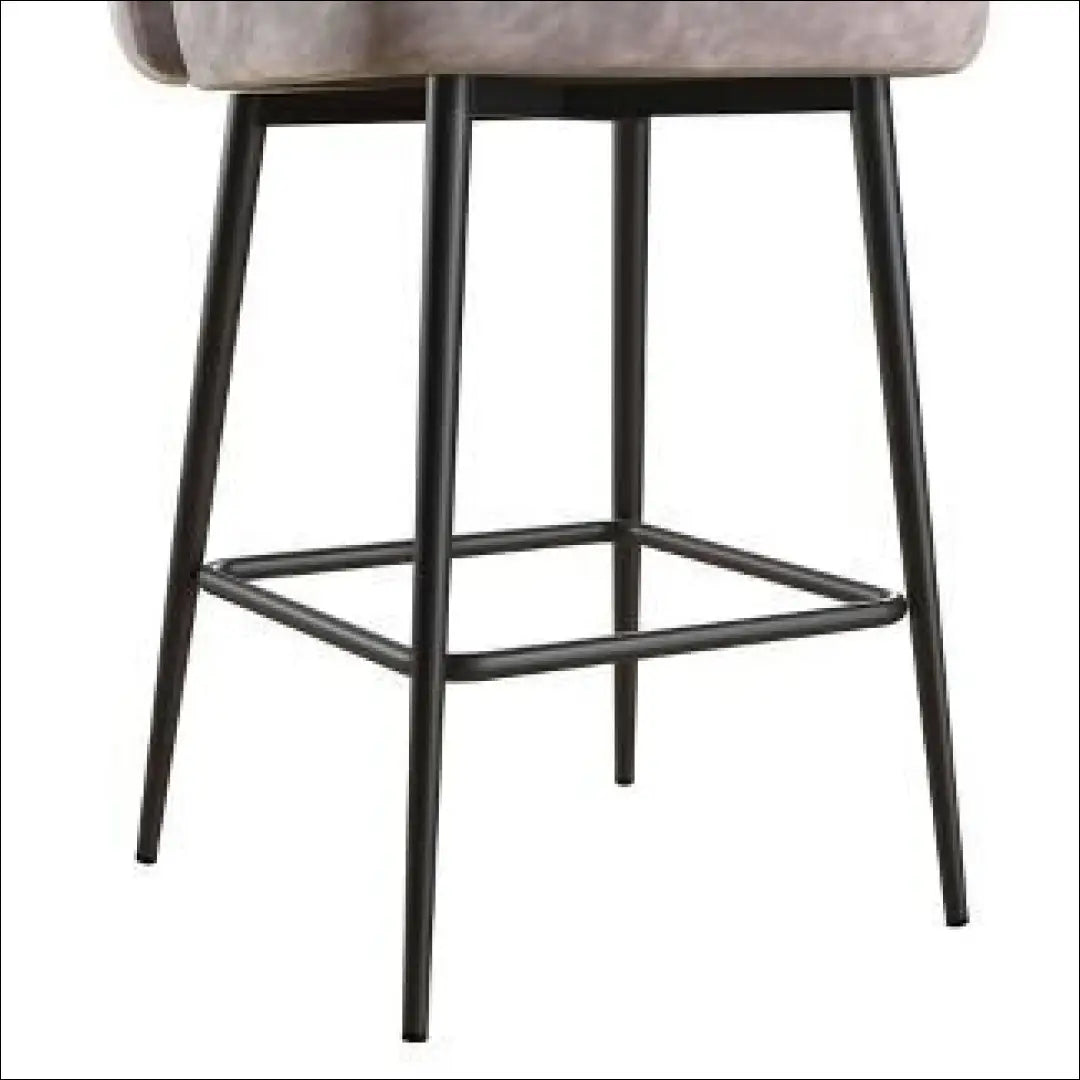 Pusbario kėdė VI1095 - €65 Save 50% 50-100, __label:Pristatymas 1-2 d.d., baro-kedes, color-pilka, material-aksomas €50