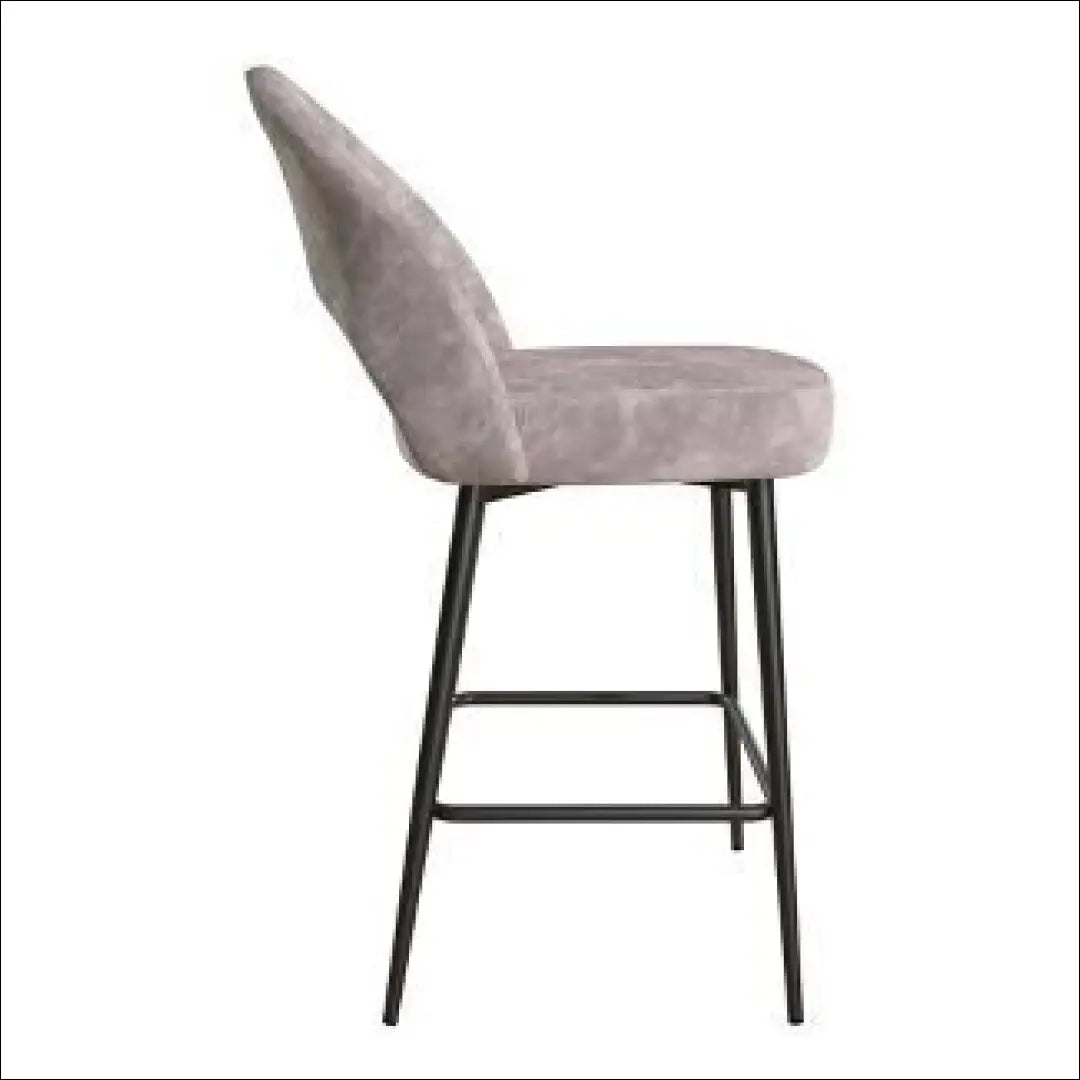 Pusbario kėdė VI1095 - €65 Save 50% 50-100, __label:Pristatymas 1-2 d.d., baro-kedes, color-pilka, material-aksomas €50