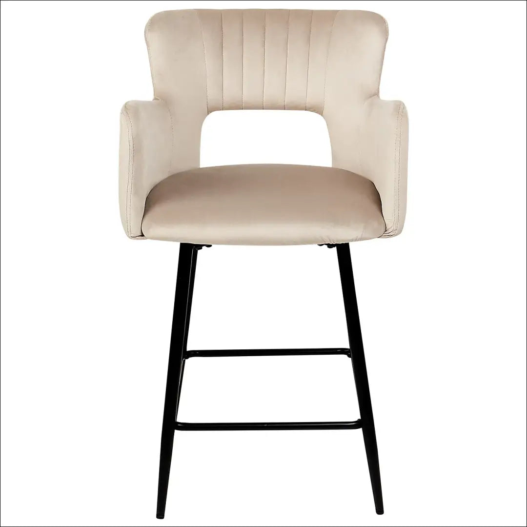 Pusbario kėdė VI1128 - €78 Save 55% 50-100, __label:Pristatymas 1-2 d.d., baro-kedes, color-smelio, material-aksomas