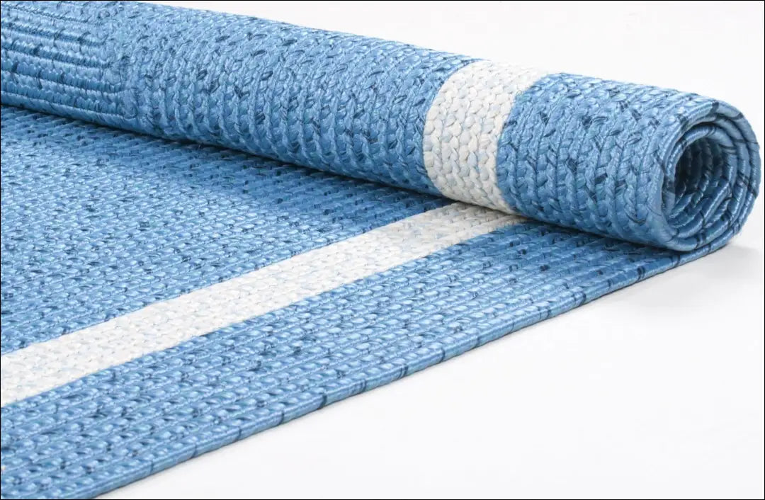 Rankų darbo kilimas RU1070 - €44 Save 50% 25-50, __label:Pristatymas 1-2 d.d., apvalus, color-melyna, kilimai 150 cm