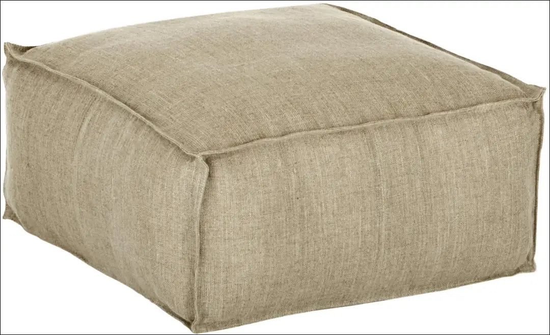 Rankų darbo pufas MI142 - €56 Save 70% 50-100, __label:Pristatymas 1-2 d.d., color-smelio, material-linas, minksti €50