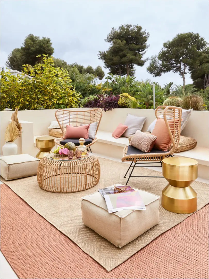 Rankų darbo pufas MI142 - €56 Save 70% 50-100, __label:Pristatymas 1-2 d.d., color-smelio, material-linas, minksti €50