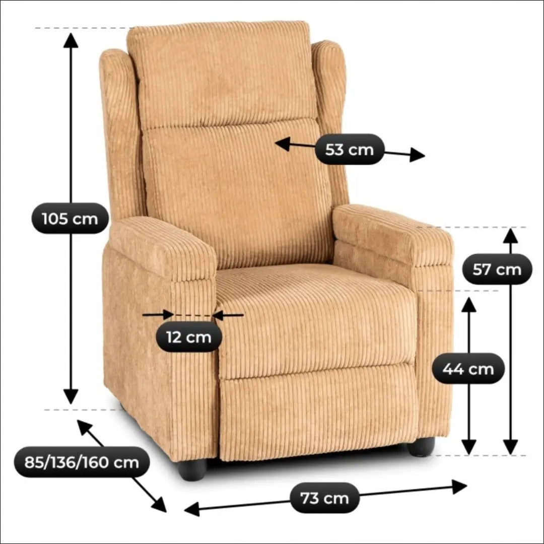 Rudas velveto atlošiamas fotelis TE1758 - €214 Save 15% __label:Pristatymas 5-14 d.d., Newelite Naujausi produktai
