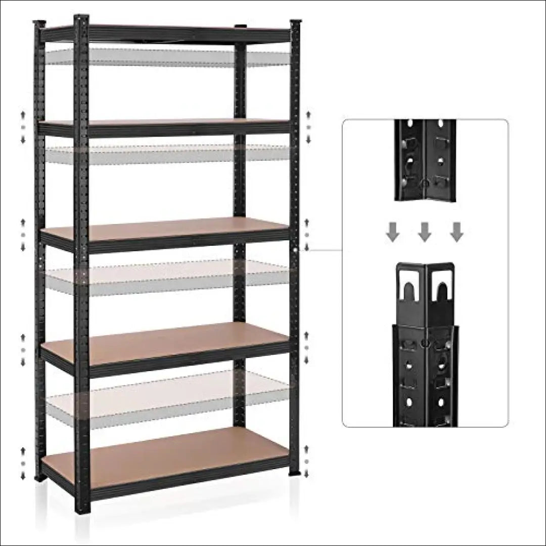 Sandėliavimo lentyna stelažas SM907 - €79 Save 40% 50-100, __label:Pristatymas 5-14 d.d., notouch30, song, spalva-juoda
