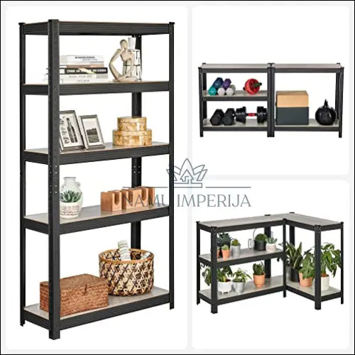 Sandėliavimo lentyna stelažas SM912 - €77 Save 40% 50-100, __label:Pristatymas 5-14 d.d., notouch30, song, spalva-juoda