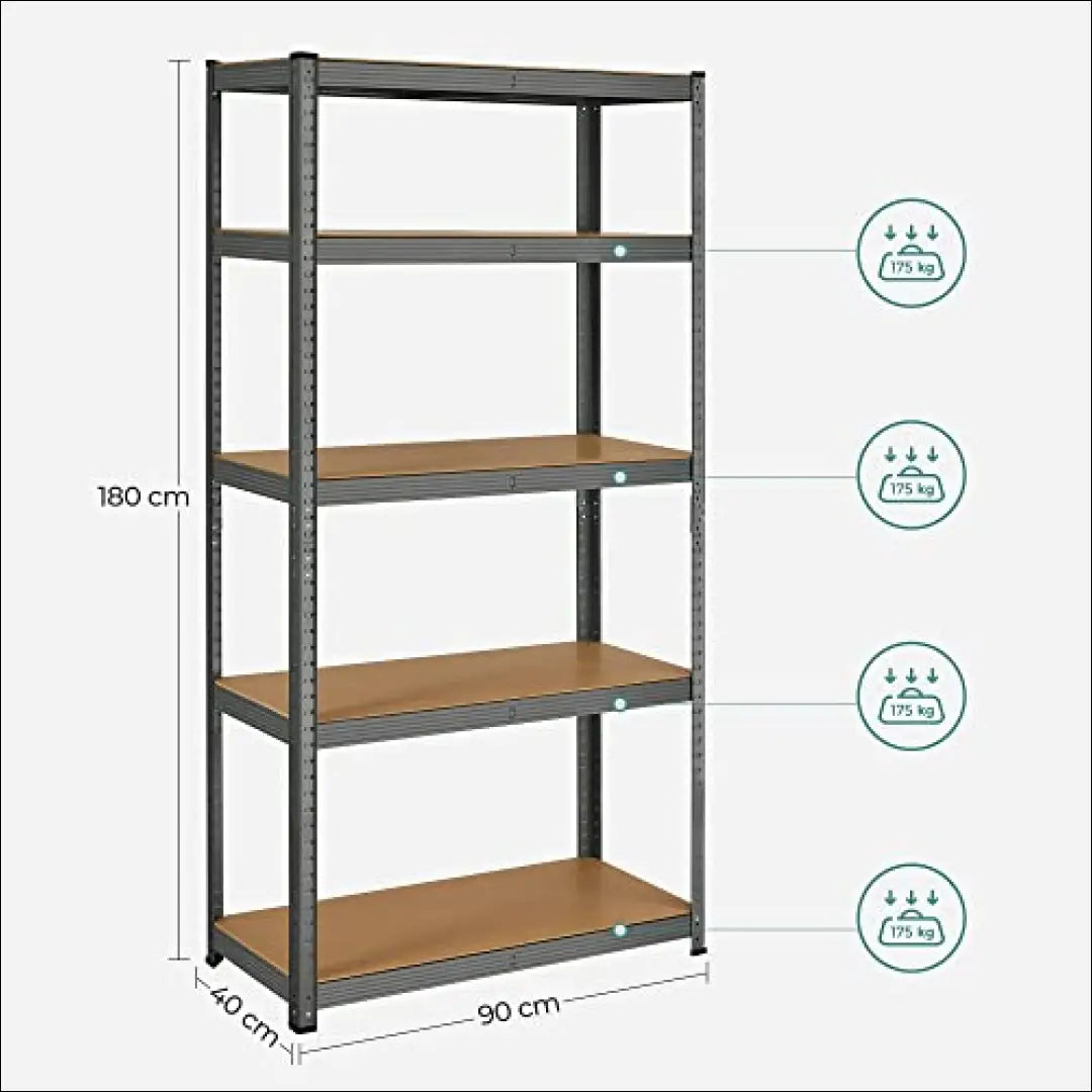 Sandėliavimo lentyna stelažas SM917 - €79 Save 40% 50-100, __label:Pristatymas 5-14 d.d., notouch30, song, spalva-pilka