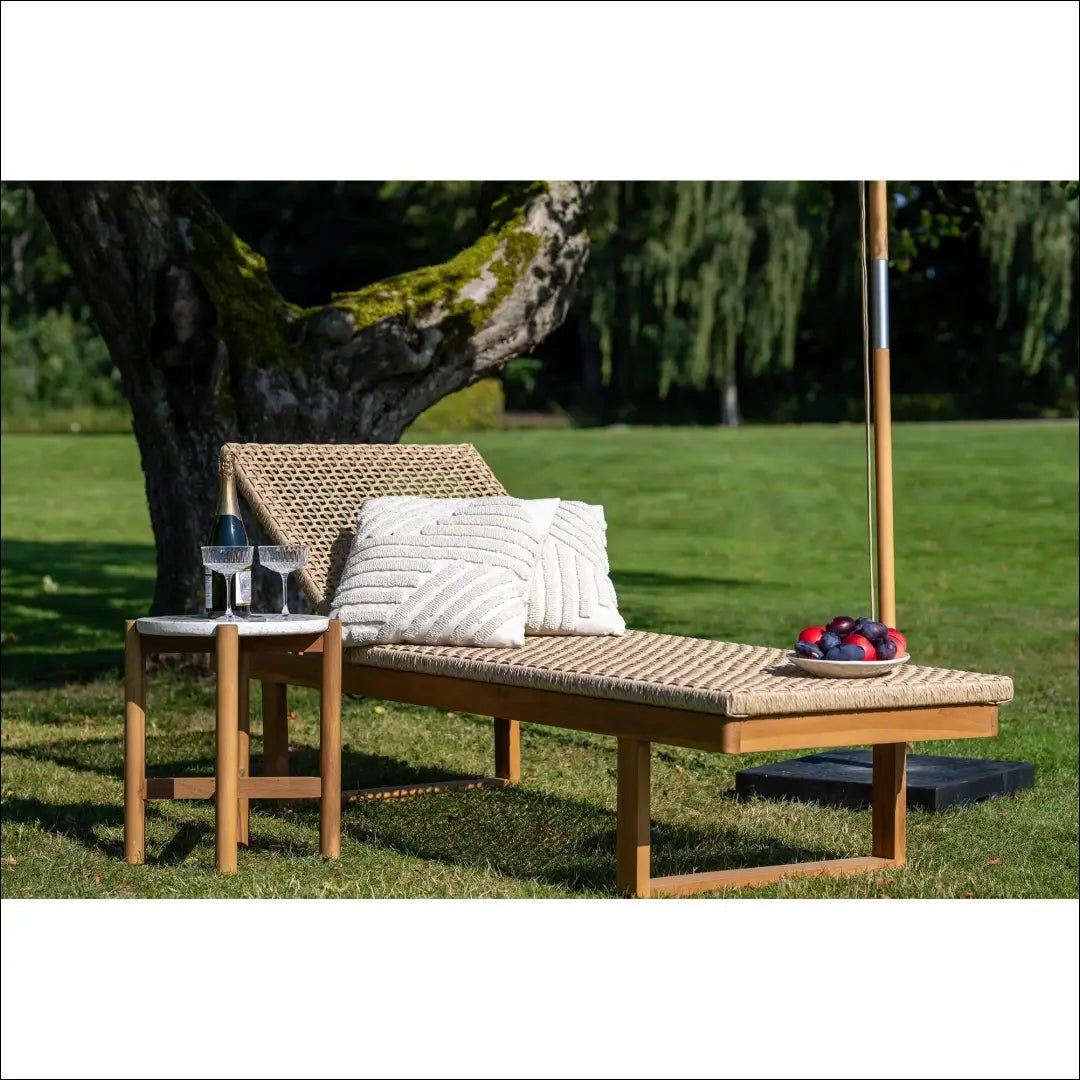 Saulės gultas tikmedžio/poliratango natūralus RD1078 - €646 Save 15% __label:Pristatymas 5-14 d.d., Deck chairs,