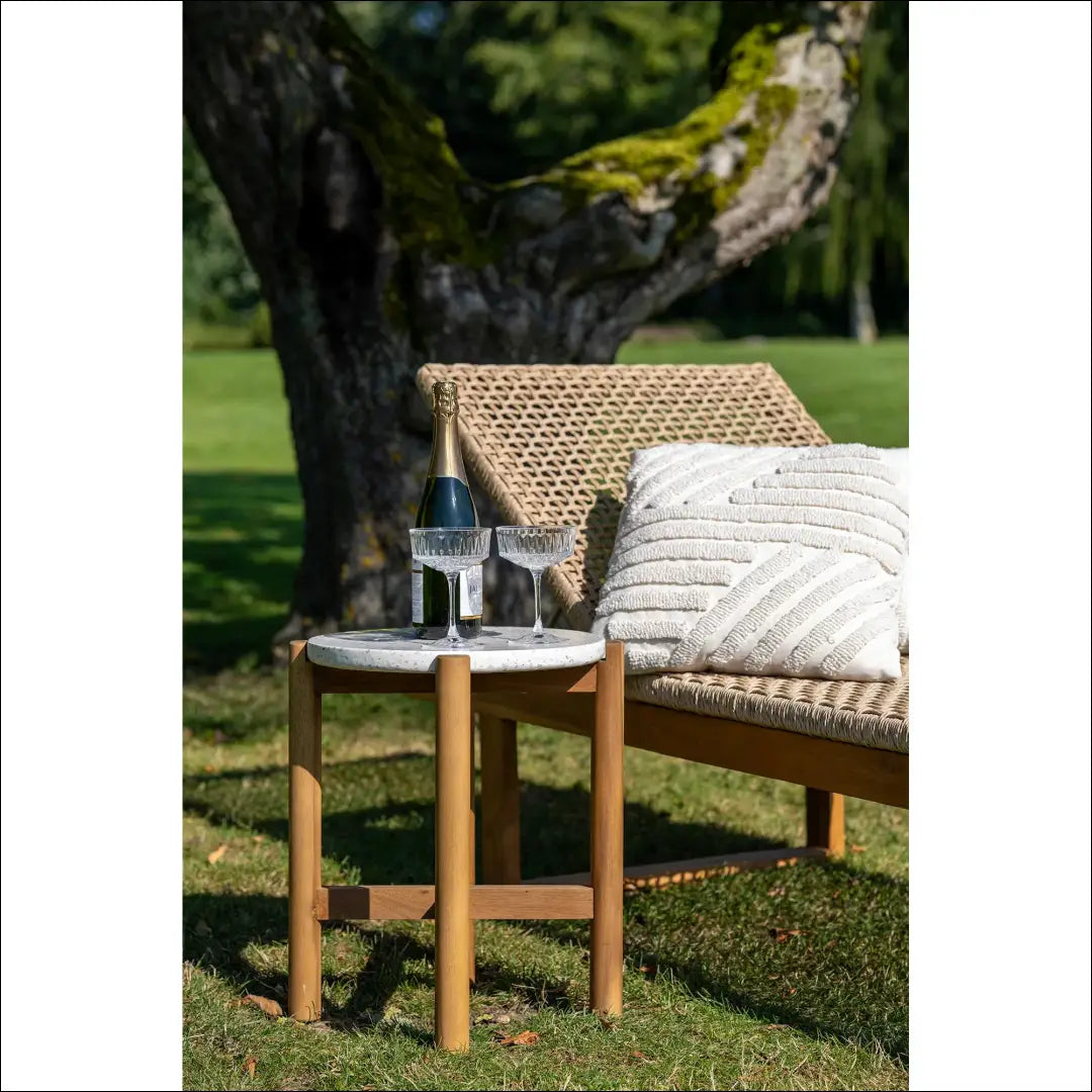Saulės gultas tikmedžio/poliratango natūralus RD1078 - €646 Save 15% __label:Pristatymas 5-14 d.d., Deck chairs,