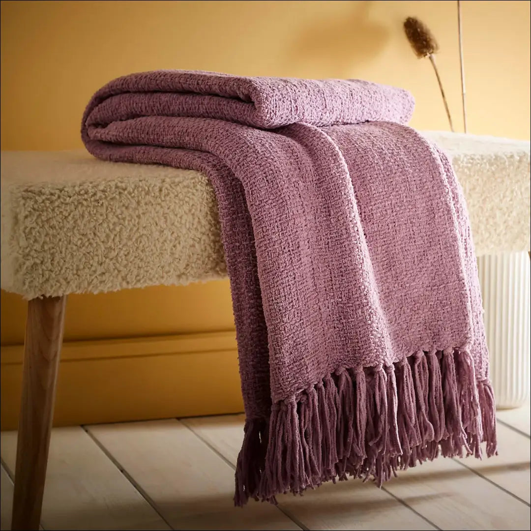 Šenilinis pledas DI8943 - €15 Save 50% __label:Pristatymas 1-2 d.d., color-violetine, material-poliesteris, notouch50,