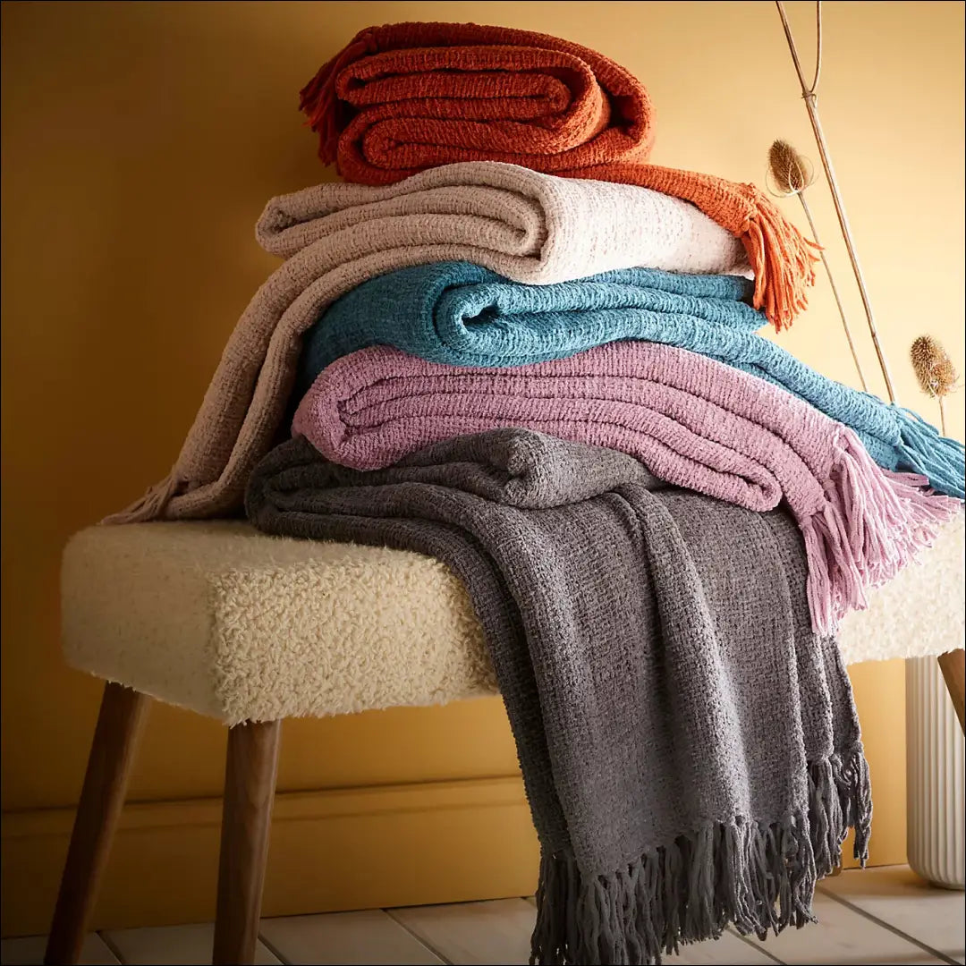 Šenilinis pledas DI8943 - €15 Save 50% __label:Pristatymas 1-2 d.d., color-violetine, material-poliesteris, notouch50,