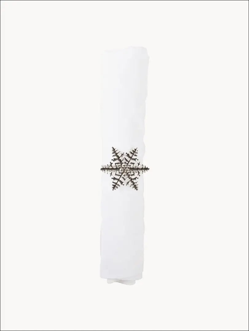 Servetėlių žiedų komplektas (4vnt) DI5184 - €7 Save 65% __label:Pristatymas 1-2 d.d., color-balta, color-sidabrine,