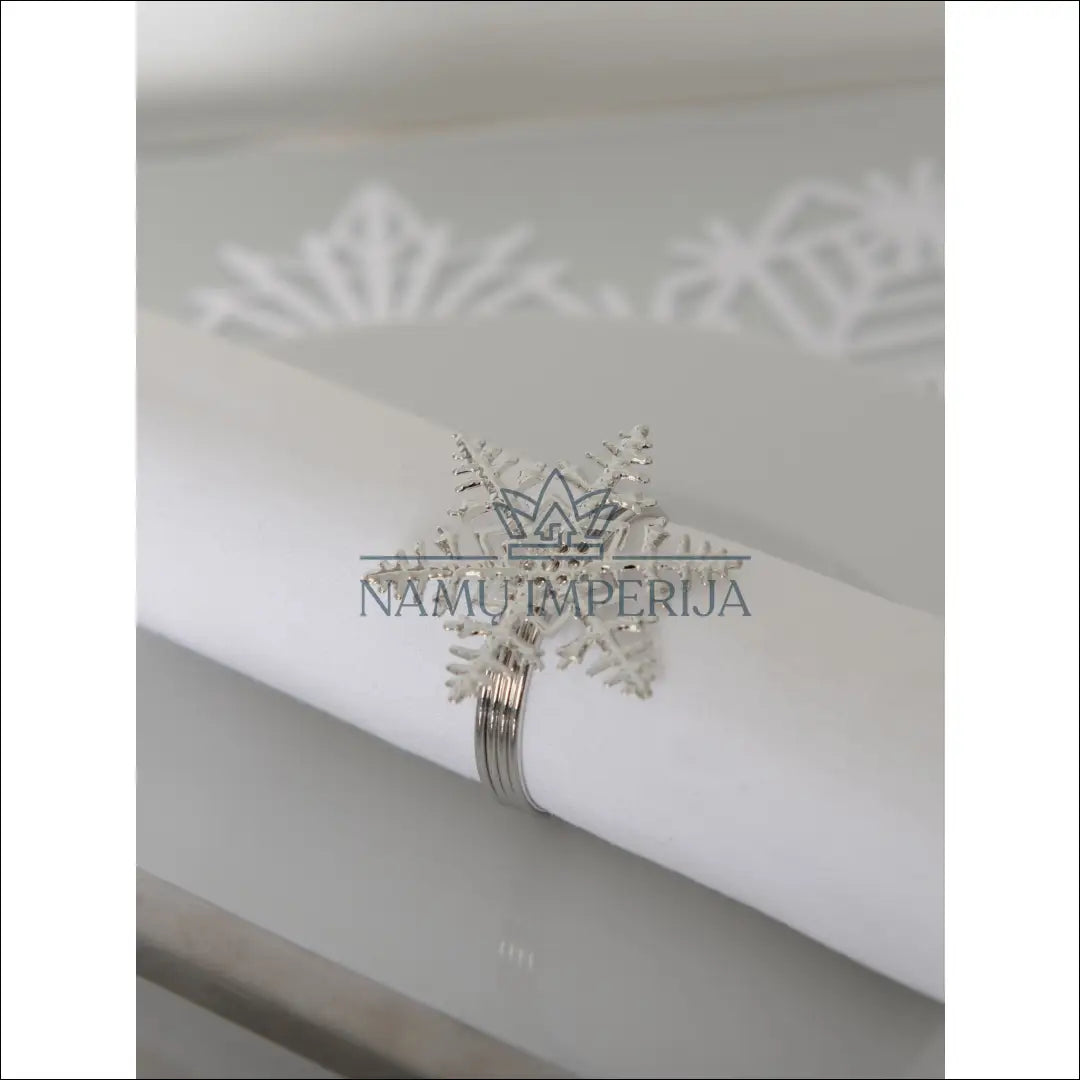 Servetėlių žiedų komplektas (4vnt) DI5184 - €7 Save 65% __label:Pristatymas 1-2 d.d., color-balta, color-sidabrine,
